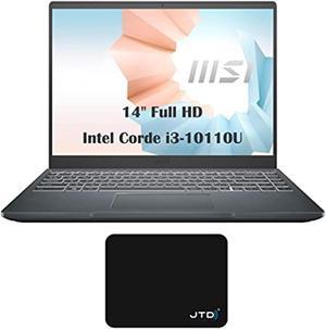 MSI Modern 14 FHD Laptop Notebook PC Intel 10th Gen i3 i310110U 16GB DDR4 RAM  512GB PCIe SSD Bluetooth WiFi Builtin HD Webcam Backlit HDMI Output Aluminum Chassis Win 10 Pro WJTD Pad