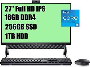 Dell Inspiron 27 7000 7700 Flagship 2021 All in One Desktop Computer 27 FHD IPS 11th Gen Intel 4Core i51135G7 Beats i710510U 16GB DDR4 256GB SSD 1TB HDD USBC WiFi6 Win10 Black i7700FHD000003