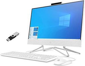 2021 Newest HP 24-inch FHD All-in-One Desktop Computer - Dual-Core AMD Athlon Silver 3050U - 8GB DDR4 RAM-256GB SSD - DVD-RW - WiFi Bluetooth - Windows 10 Pro - Snow White w/RATZK 32GB USB Drive