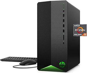2021 Newest HP Pavilion Gaming Desktop Computer, AMD 6-Core Ryzen 5 5600G Processor(Beat i7-8700, Upto 4.4GHz), AMD Radeon RX5500 4 GB, 8GB RAM, 256GB PCIe NVMe SSD,Mouse and Keyboard, Win 10 Home