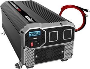 Energizer 4000 watts Power Inverter, Modified Sine Wave Car Inverter, 12V to 110 Volts, Two AC Outlets, Two USB Ports 2.4A ea, Hardwire Kit, Battery Cables Included - ETL Approved Under UL  (ENK_4000)