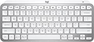 Logitech MX Keys Mini Minimalist Wireless Illuminated Keyboard, Compact, Bluetooth, Backlit, USB-C, Compatible with Apple macOS, iOS, Windows, Linux, Android, Metal Build - Pale Gray (920-010473)