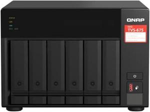 QNAP TVS-675-8G-US 6 Bay High-Speed Desktop NAS with ZhaoXin KX-U6580 8-core CPU, 8GB DDR4 Memory and 2.5GbE (2.5G/1G/100M) Network Connectivity (Diskless)