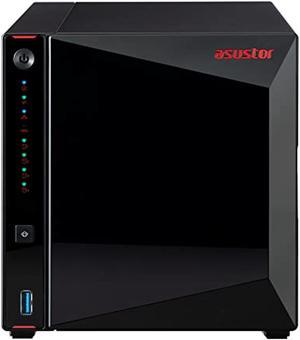 Asustor AS5304T 4 Bay NAS, 1.5GHz Quad-Core, 2 2.5GbE Port, 4GB RAM DDR4, Gaming Network Attached Storage, Personal Private Cloud (Diskless)