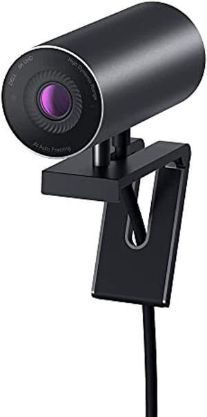 Dell UltraSharp HDR 4K Webcam with Privacy Cover, HD USB Computer Camera with 4K Sony STARVIS CMOS Sensor, IR Sensor, Proximity Sensor,  Black - Annodized Aluminium - for Windows (6V359)