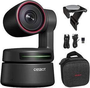 OBSBOT Tiny 4K AI-Powered PTZ 4K Webcam Ultra HD Auto-Frame Gesture Control HDR Webcam with 4X Zoom for Online Meeting/Online Class Video Chat Live Streaming Works with Zoom,Skype,TicTok,You (Tinycam)