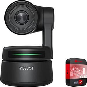 OBSBOT OWB-2004-CE Tiny AI-Powered PTZ Webcam 1080p HD Bundle with 1 YR CPS Enhanced Protection Pack (E9OBSBTINYAIWC)