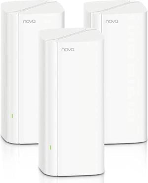 Tenda WiFi 6 Mesh, Nova MX6 AX1800 Whole Home Mesh System, 6000 Sq.ft. Coverage, 1.5 GHz Quad-Core CPU, Gigabit Ports, Easy Set Up, Work with  Alexa, WiFi Router and Booster Replacement, 3 (Tenda-MX6)
