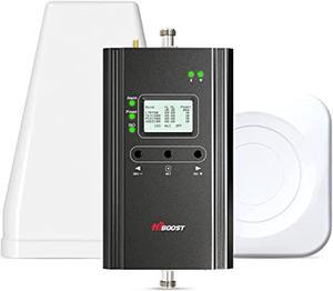 Hiboost Cell Phone Signal Booster for Home and Office, 4,000 sq ft, Boost 5G 4G LTE Data for Verizon AT and T and All U.S. Carriers, FCC Approved (F10G-5S-BTW)