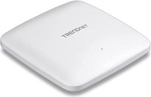 TRENDnet AX1800 Dual Band WiFi 6 PoE+ Access Point, 1201Mbps WiFi AX + 576Mbps WiFi N, MU-MIMO, OFDMA,1024 QAM, WDS, Client Bridge, WDS Bridge, AP, WDS Station, White, TEW-921DAP (TEW-921DAP)