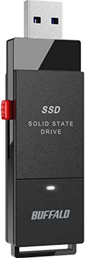 BUFFALO External SSD 500GB - Up to 600MB/s - USB-C - USB-A - USB 3.2 Gen 2 (Compatible with PS4 / PS5 / Windows/Mac) - External Solid State Drive Stick - ???SSD-PUT500U3B (SSD-PUT500U3B)