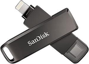 SanDisk 256GB iXpand Flash Drive Luxe for iPhone and USB Type-C Devices - SDIX70N-256G-GN6NE (SDIX70N-256G-GN6NE)