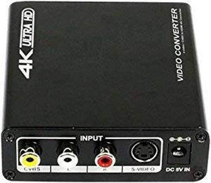 UHD 4K Composite S-Video RCA AV to HDMI Converter Upscaler 1080P HDTV AV Adapter (3-8329-01)