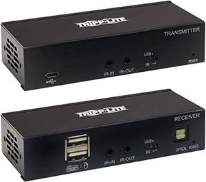 Tripp Lite HDMI Over Cat6 Extender Kit w KVM Support 4K60Hz USB/IR PoC TAA (B127A-1A1-BHBH) (B127A-1A1-BHBH)