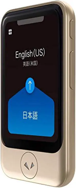Pocketalk Model S Real Time Two-Way 82 Language Voice Translator with 2 Year Built-in Data and Text-to-Translate Camera  and  HIPAA Compliant/Gold (PTSGG-US)