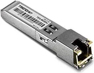 TRENDnet 1000BASE-T RJ-45 Copper SFP Module, 100m (328'), Hot Pluggable, IEEE 802.3ab, Supports Data Rates Up to 1.25Gbps, Lifetime Protection, TEG-MGBRJ (TEG-MGBRJ)