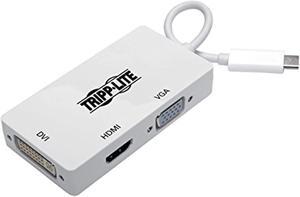 Tripp Lite USB C to HDMI / DVI / VGA Multiport Adapter Converter UHD 4Kx2k @ 30Hz, Thunderbolt 3 Compatible, USB Type C to HDMI, USB-C, USB Type-C (U444-06N-HDV4K) (U444-06N-HDV4K)