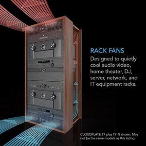AC Infinity CLOUDPLATE T1-N, Rack Mount Fan Panel 1U, Intake Airflow, for cooling AV, Home Theater, Network 19? Racks (AI-CPT1-N)