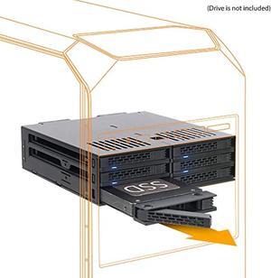 ICY DOCK 6 x 2.5? SATA HDD / SSD Hot Swap Cage for External 5.25? Bay | ExpressCage MB326SP-B (MB326SP-B)