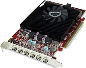 VisionTek Radeon 7750 2GB GDDR5 6 4k Monitor Graphics Card, 6 Mini DisplayPorts, AMD Eyefinity 2.0, PCI Express 3.0 Video Card, 7.1 Surround Sound (900614) (900614)
