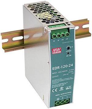 MEAN WELL EDR-120-12 Single Output DIN Rail Power Supply 12V 10 Amp 120W (EDR-120-12)
