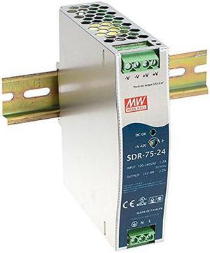 MEAN WELL SDR-75-24 Single Output Industrial DIN Rail Power Supply (SDR-75-24)