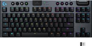 Logitech - G915 LIGHTSPEED TKL Wireless Mechanical GL Tactile Switch Gaming Keyboard with RGB Back Lighting - Black (920-009495)