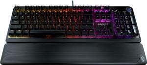 ROCCAT - Pyro Full-size Wired Mechanical Linear Switch Gaming Keyboard with RGB, Brushed Aluminum Top, and Detachable Palm Rest - Black (ROC-12-622)