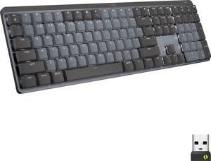 Logitech - MX Mechanical Full size Wireless Mechanical Linear Switch Keyboard for Windows/macOS with Backlit Keys - Graphite (920-010548)