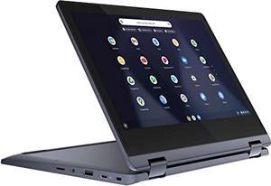 2022 Lenovo Chromebook Flex 11" 2-in-1 Convertible Laptop, 11.6-Inch HD Touch Screen, MediaTek MT8183 Octa-Core Processor, 4GB RAM, 64GB eMMC, Webcam, USB Type C, Chrome OS, TiTac Accessory