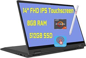 Lenovo Flex 5 2 in 1 Laptop 14 FHD IPS Touchscreen AMD 8Core Ryzen 7 4700U Beats i710510U 8GB DDR4 512GB PCIe SSD Dolby Fingerprint Backlit Webcam Win 10  Pen