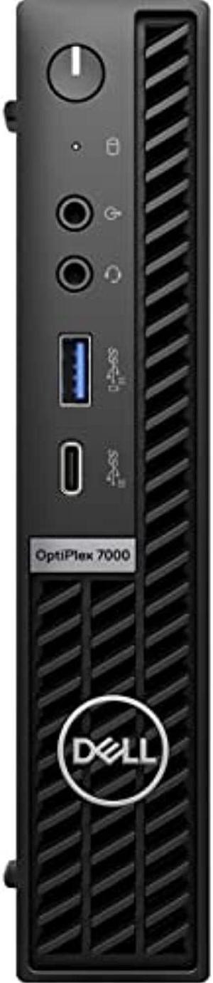 Dell OptiPlex 7000 Desktop Computer - Intel Core i5 12th Gen i5-12500T Hexa-core (6 Core) 2 GHz - 8 GB RAM DDR4 SDRAM - 256 GB M.2 PCI Express NVMe 3.0 x4 SSD - Micro PC - Black (TWKWP)