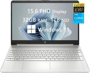 2022 Newest Upgraded HP Laptops for College Student  and  Business, 15.6 inch FHD ,11th Gen Intel Core i3-1115G4 , 32GB DDR4 RAM, 1TB PCIe SSD, Webcam, Wi-Fi, Bluetooth, Windows 11 , Silver ,ROKC MP