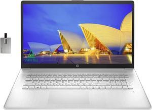 2022 HP 17.3" FHD Laptop, AMD Ryzen 5-5500U Processor(Beats Intel i7-1065G7), 16GB RAM, 512GB PCIe SSD, AMD Radeon Graphics, HD Webcam, Fingerprint Reader, Win 11 Pro, Silver, 32GB USB Card