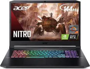 Acer Nitro 5 AN517-41-R0RZ Gaming Laptop, AMD Ryzen 7 5800H (8-Core) | NVIDIA GeForce RTX 3060 Laptop GPU | 17.3" FHD 144Hz IPS Display | 16GB DDR4 | 1TB NVMe SSD | WiFi 6 | RGB Backli (AN517-54-79L1)