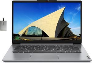 Lenovo 2022 Ideapad 1i 14 HD Laptop Intel Pentium Silver N5030 Processor 4GB RAM 128GB eMMC TLC SSD Intel HD Graphics HD Webcam Gray Windows 11 S 32GB SnowBell USB Card