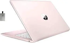 2021 HP Stream 14" HD SVA Laptop Computer, Intel Celeron N4000 Processor, 4GB RAM, 64GB eMMC Flash Memory, Webcam, 1-Year Office, Intel UHD Graphics 600, Win 10S, Rose Pink, 32GB SnowBell USB Card