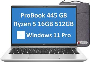HP 2022 Latest ProBook 445 G8 14 FHD 16GB DDR4 RAM 512GB PCIe SSD AMD 6Core Ryzen 5 5600U Beats i710750H Full HD 1080p IPS Business Laptop Backlit Keyboard TypeC Webcam Wi ProBook445G8