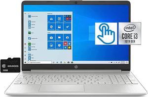 2021 HP 15.6" Touchscreen Laptop Computer, 10th Intel Core i3-1005G1 Up to 3.4GHz (Beat i5-7200u), 8GB DDR4 RAM, 256GB SSD, 802.11ac WiFi, HD Webcam,USB-C, HDMI,Silver Windows 10 S, GOLDOXIS Card