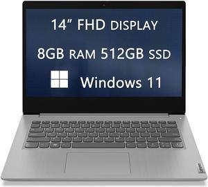 Lenovo Ideapad 3i 14 FHD Laptop, 2023 Newest Upgrade, Intel Core i3-1115G4, 8GB RAM, 512GB SSD, Ethernet, Webcam, Bluetooth, Light-Weight, Windows 11, School and Busness Ready, LIONEYE HDMI Cable