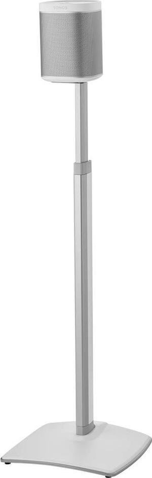 Sanus - 30" to 42" Adjustable Height Speaker Stand for Sonos One, Sonos One SL, PLAY:1 and PLAY:3 Speakers - White (WSSA1-W1)
