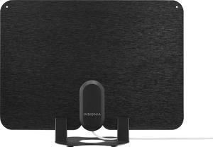Insignia - Amplified Ultra-Thin Indoor HDTV Antenna - 60 Mile Range - Black (NS-ANT700HA)