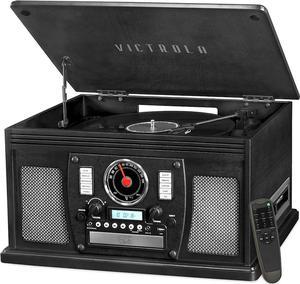 Victrola - Navigator 8-in-1 Classic Bluetooth Record Player with Turntable - Black (VTA-600B-BLK)