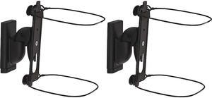 Sanus - Adjustable Wall Mount for Sonos ONE, PLAY:1 and PLAY:3 Speakers (Pair) - Black (WSWM22-B1)