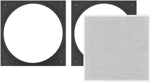 Sonance - VP6SQ SQUARE ADAPTOR W/ GRILLE - Visual Performance 6-1/2" Square Adapter with Grille (2-Pack) - Paintable White