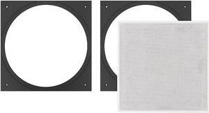Sonance - VPXT8SQ SQUARE ADAPTER WITH GRILLE - Visual Performance Extreme 8" Large Square Adapter (Pair) - Paintable White