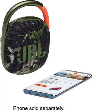 JBL - CLIP4 Portable Bluetooth Speaker - Camouflage (JBLCLIP4SQUADAM)