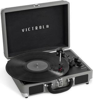 Victrola - Journey Bluetooth Suitcase Record Player with 3-speed Turntable - New Grey (VSC-550BT-NWG-SDF)