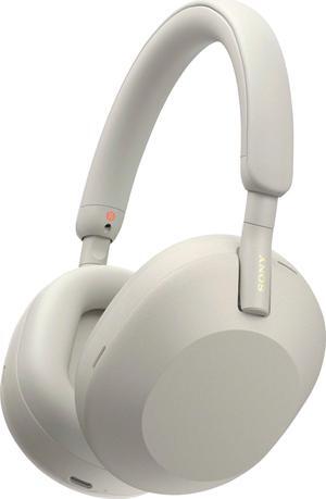 Sony - WH-1000XM5 Wireless Noise-Canceling Over-the-Ear Headphones - Silver (WH1000XM5/S)