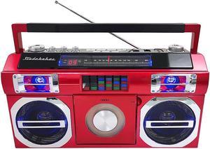 Studebaker - Bluetooth Boombox with FM Radio, CD Player, 10 watts RMS - Red (SB2145R)